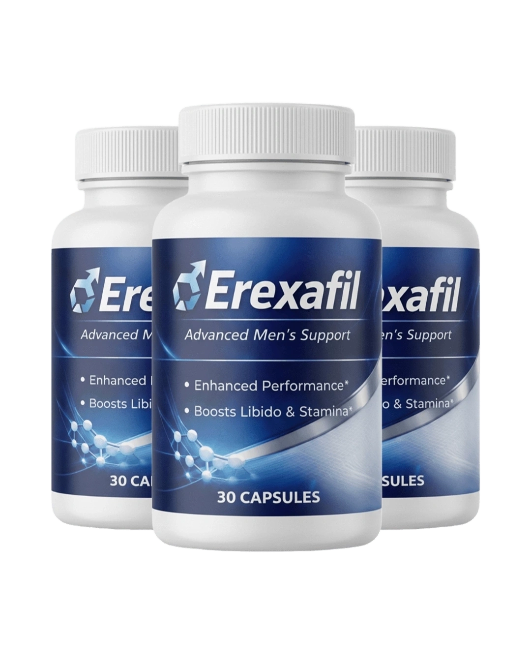 Erexafil supplement bottles for men's vitality support